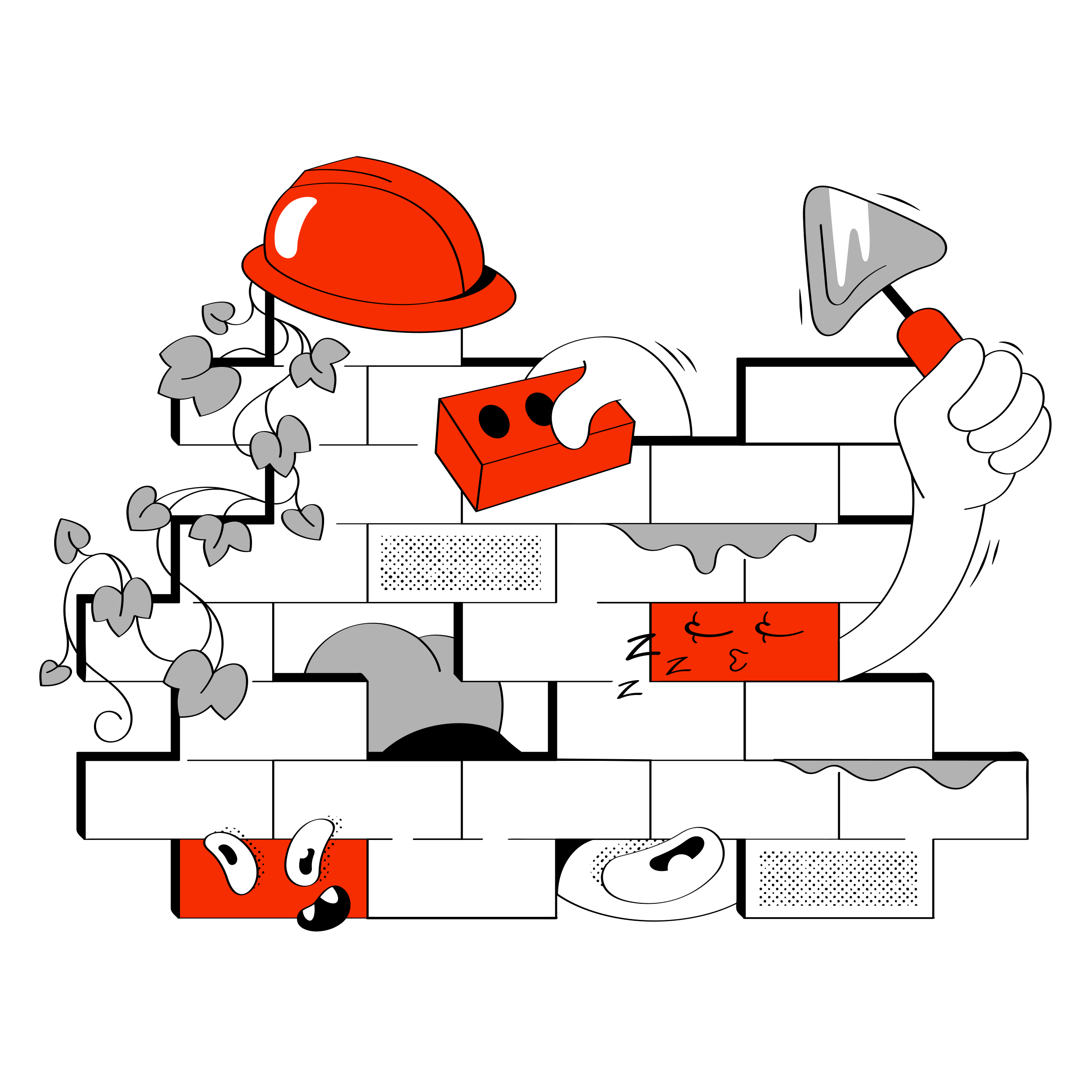 Robur Construction brickwork illustration